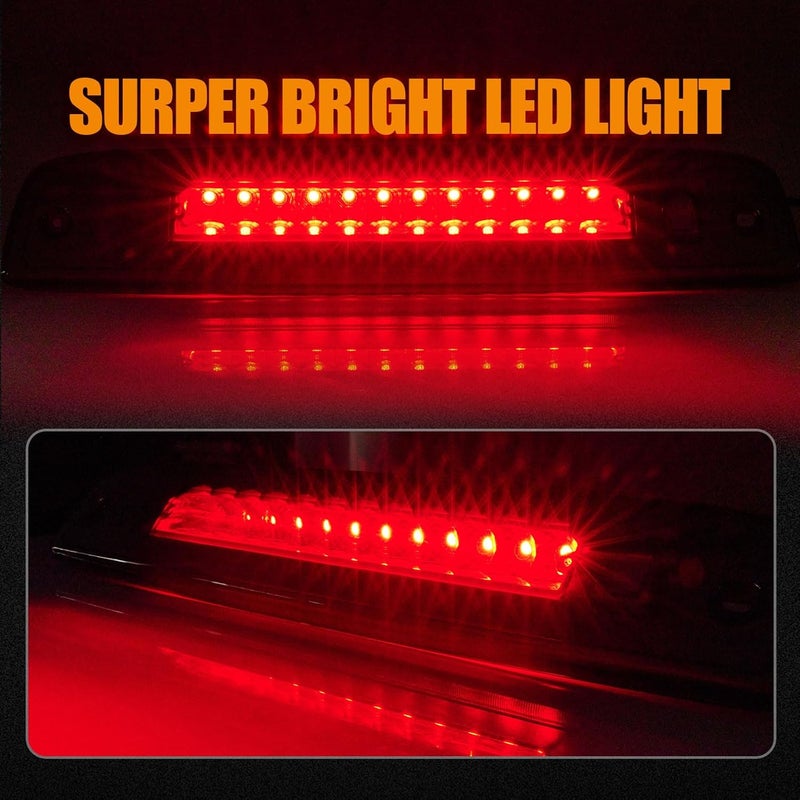 Cxdar Third 3rd Brake Light LED for 2003-2016 Ford Expedition, High Mount Rear Brake Lights Assembly for 03-16 Lincoln Navigator, Waterproof Center Cab Lamp Stop Light (Black) - Image 2
